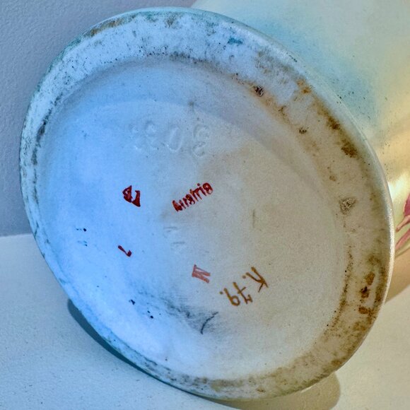 Antique Austrian Colourful Rose Vase - Picture 9 of 10